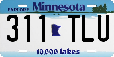 MN license plate 311TLU