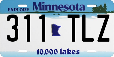 MN license plate 311TLZ