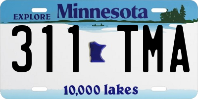 MN license plate 311TMA