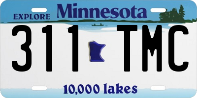 MN license plate 311TMC