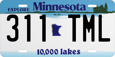 MN license plate 311TML