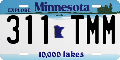 MN license plate 311TMM