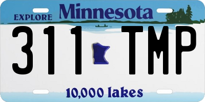 MN license plate 311TMP