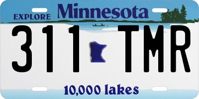MN license plate 311TMR