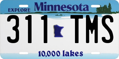 MN license plate 311TMS