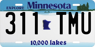 MN license plate 311TMU