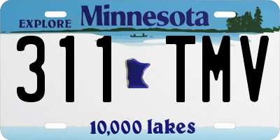 MN license plate 311TMV