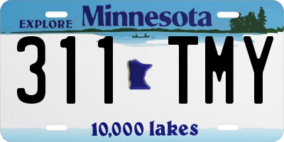 MN license plate 311TMY