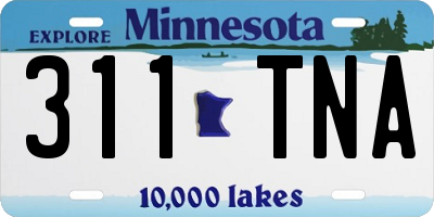 MN license plate 311TNA