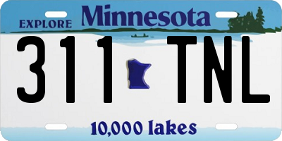 MN license plate 311TNL
