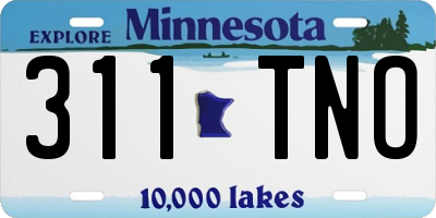 MN license plate 311TNO