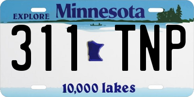 MN license plate 311TNP