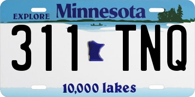 MN license plate 311TNQ