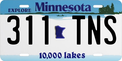 MN license plate 311TNS