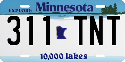 MN license plate 311TNT