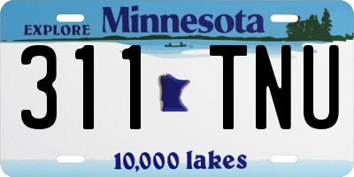 MN license plate 311TNU