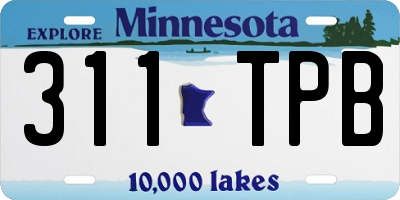 MN license plate 311TPB