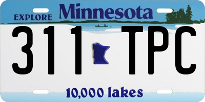 MN license plate 311TPC