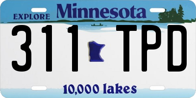 MN license plate 311TPD