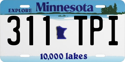 MN license plate 311TPI