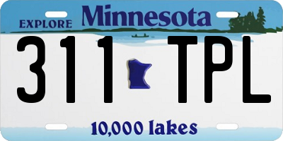 MN license plate 311TPL