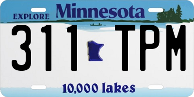 MN license plate 311TPM