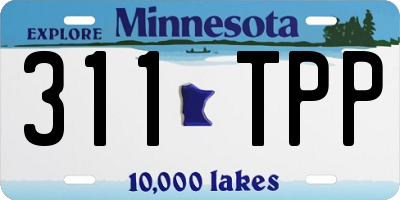 MN license plate 311TPP