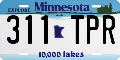 MN license plate 311TPR