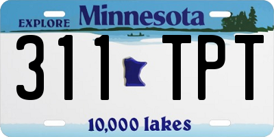 MN license plate 311TPT