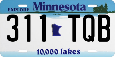 MN license plate 311TQB