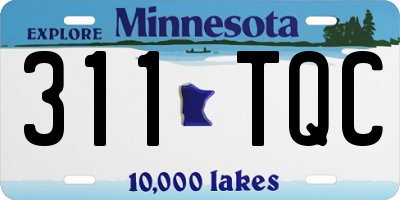 MN license plate 311TQC