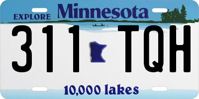 MN license plate 311TQH