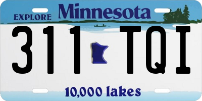 MN license plate 311TQI