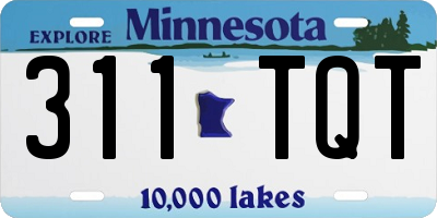 MN license plate 311TQT