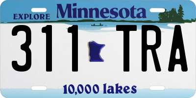 MN license plate 311TRA