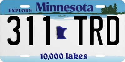 MN license plate 311TRD