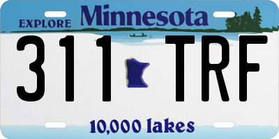 MN license plate 311TRF
