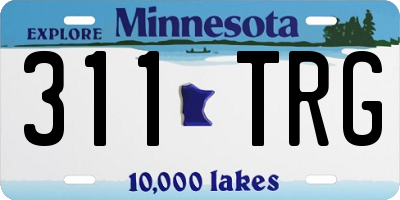 MN license plate 311TRG