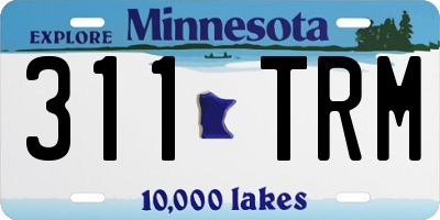 MN license plate 311TRM
