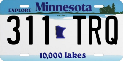 MN license plate 311TRQ