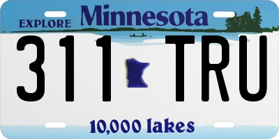 MN license plate 311TRU