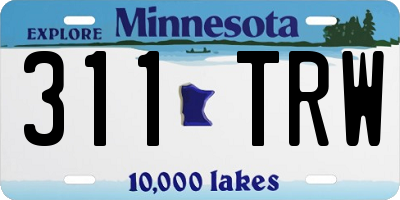 MN license plate 311TRW