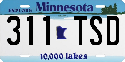 MN license plate 311TSD