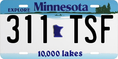MN license plate 311TSF