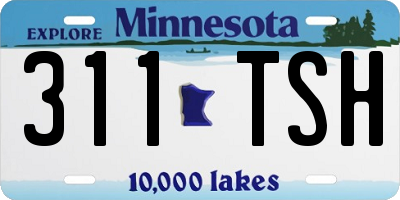 MN license plate 311TSH