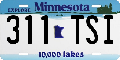 MN license plate 311TSI