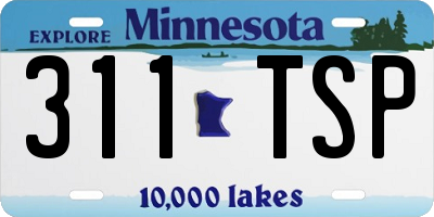 MN license plate 311TSP