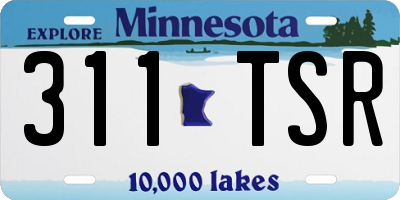 MN license plate 311TSR