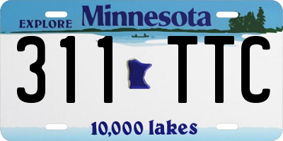 MN license plate 311TTC