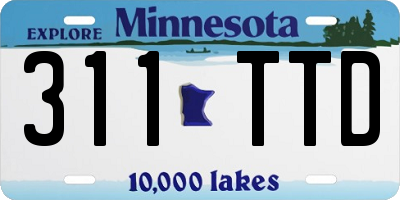 MN license plate 311TTD